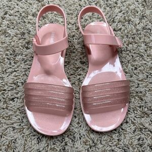 Mini Melissa Pink Sandals with Glitter, size 2